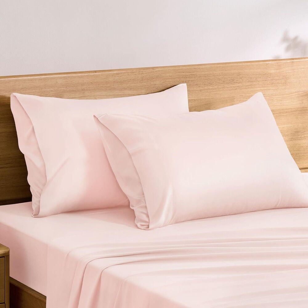 Set of 2, Standard Pillowcases (Pink) 100% Viscose from Bamboo